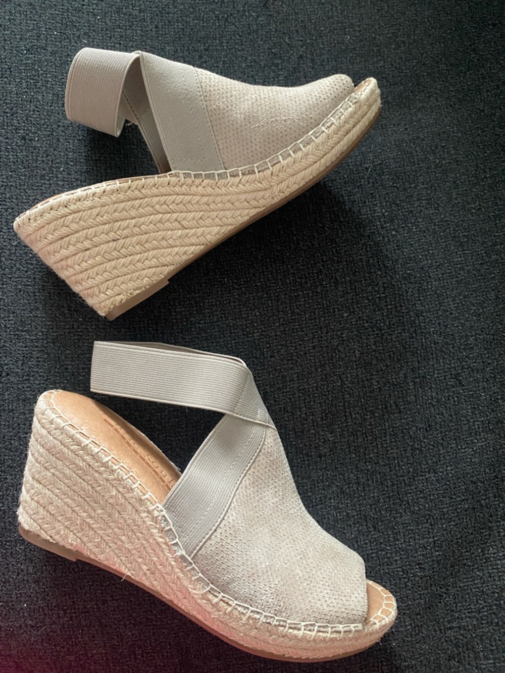 Woven Espadrille Wedge Sandals-Light Beige- Gentle Souls